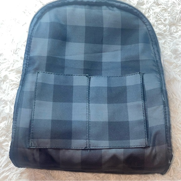 Adam Lippes for Target Shearling Backpack Handbag Bag Grey & Black Plaid Fur - Picture 14 of 16